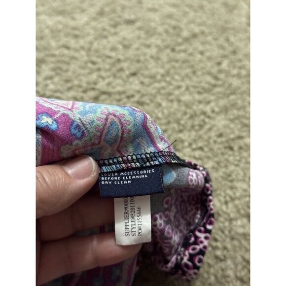 American Living Floral Paisley Purple Maxi Dress Strappy Beaded Beach Boho Sz 4 - Picture 5 of 14